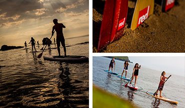 Professional stand up paddleboarding SUP tuition with top of the range Red Paddle Co boards and paddles.
